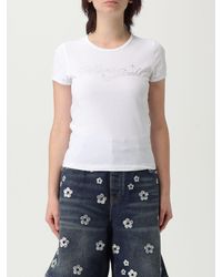 Marc Jacobs - T-Shirt N Cotone Con Logo Di Strass - Lyst