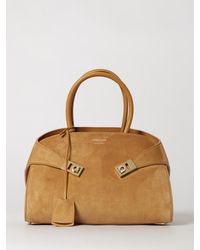 Ferragamo - Hug M Suede Bag - Lyst