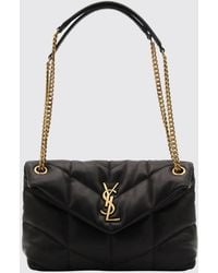Saint Laurent - Puffer Small Quilted Chevron Nappa Bag - Lyst