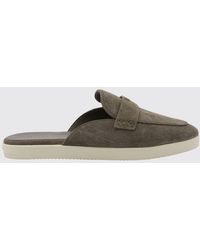 Tory Burch - Suede Low Heel Mules With Double T Logo By - Lyst