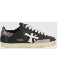 Premiata - Stevend Calfskin Sneakers With Contrasting Details And Logo - Lyst