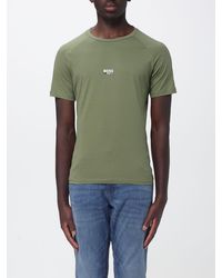 BOSS - Cotton T-Shirt With Mini Logo - Lyst