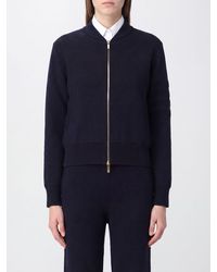 Thom Browne - Virgin Wool And Linen Blend Bomber Jacket With Zip Closure - Lyst