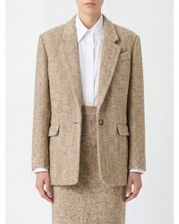 Isabel Marant - Single-Breasted Cotton Blazer With Bicolor Abstract Pattern - Lyst