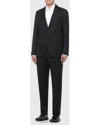Lardini - Single-Breasted Virgin Wool Suit With Classic Lapels - Lyst