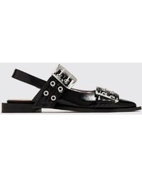 Ganni - Mary Jane Slingback Ballet Flats - Lyst