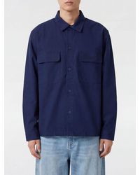 FAMILY FIRST - Cotton Shirt Jacket With Dropped Shoulders And Logo - Lyst