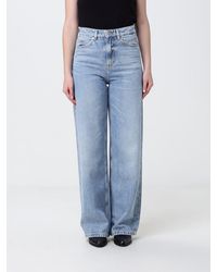 BOSS - Wide-Leg Cotton Denim Jeans - Lyst