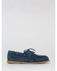 Etro - Paisley Print Suede Boat Loafers - Lyst