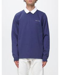Paul Smith - Long-Sleeved Organic Cotton Polo Shirt With Contrast Logo - Lyst