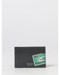 Paul Smith - Graphic Print Cow Leather Card Holder With Three Slots - Lyst