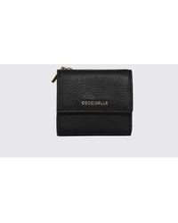 Coccinelle - Metallic Soft Tri-Fold Wallet - Lyst