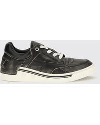 Fendi - Fender Low-Top Calfskin Leather Sneakers With Rubber Sole - Lyst