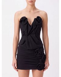 Magda Butrym - Slim Fit Wool Blend Corset Top With Sweetheart Neckline - Lyst