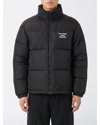 Drole de Monsieur - Waterproof Quilted Puffer Jacket With High Neck And Contrast Logo - Lyst