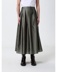 Max Mara - Silk Blend Satin Midi Skirt - Lyst
