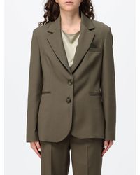 Hanita - Single-Breasted Recycled Polyester Blazer With Lapel Collar - Lyst
