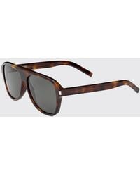 Saint Laurent - Aviator Acetate Sunglasses With Teardrop Lenses - Lyst