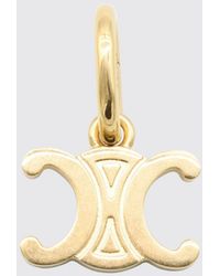 Celine - Rhodium-Plated Brass Charm - Lyst