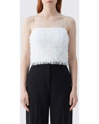 Twinset - Top With Fringes - Lyst