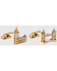 Paul Smith - London Brass Cufflinks - Lyst