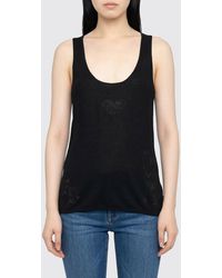 Zadig & Voltaire - Zadig &Amp Voltaire Cashmere Tank Top With Rhinestones - Lyst