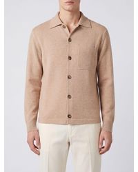 Canali - Wool, Cotton And Cashmere Blend Long-Sleeve Polo Shirt - Lyst
