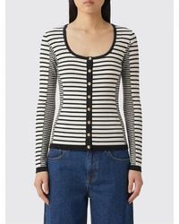 Elisabetta Franchi - Striped Viscose Cardigan - Lyst