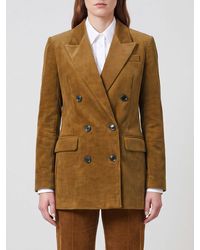Isabel Marant - Double-Breasted Velvet Blazer With Peak Lapels - Lyst