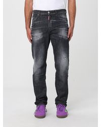 DSquared² - Relaxed Fit Jeans With Button Closure And Five Pockets - Lyst