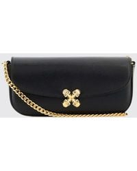 McQueen - Skull Flower Leather Bag - Lyst
