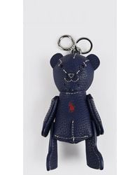 Polo Ralph Lauren - Bear-Shaped Grained Leather Keychain With Pony Logo - Lyst