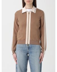 Elisabetta Franchi - Logo Viscose Knit Polo Cardigan - Lyst