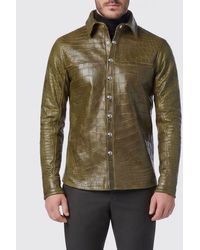 Billionaire - Crocodile Print Leather Shirt - Lyst