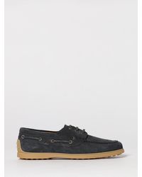 Tod's - Suede Boat Loafers - Lyst