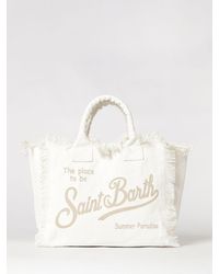 MC2 Saint Barth - Printed Cotton Vanity Bag With Logo - Lyst