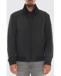 BOSS - Water-Repellent Softshell Bomber Jacket With High Neck And Zip Closure - Lyst