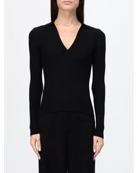 Max Mara - Polo Slim Fit De 100% Cachemir Con Cuello De Pico Y Manga Larga - Lyst