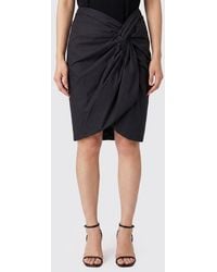 FEDERICA TOSI - Asymmetric Cotton Poplin Skirt - Lyst
