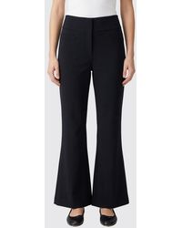 Courreges - Courr&Egrave	Ges Flared Crêpe Trousers - Lyst
