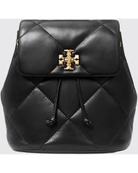 Tory Burch - Kira Mini Quilted Smooth Leather Backpack With Metal Double T Logo - Lyst