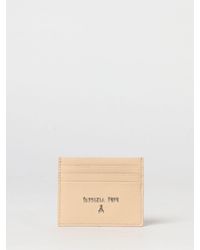 Patrizia Pepe - Flat Grained Leather Card Holder With Seven Slots And Lettering Logo - Lyst