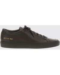 Common Projects - Achilles Low Smooth Calfskin Sneakers With Laminated Logo - Lyst
