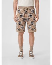 Burberry - Vintage Check Cotton-Blend Drawstring Shorts - Lyst