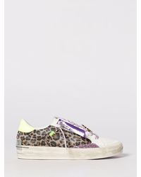 Crime London - Sk8 Deluxe Animal Print Canvas And Leather Sneakers - Lyst