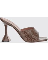 AMINA MUADDI - Lupita Croc-Print Leather Mules - Lyst