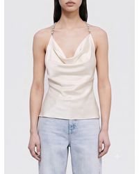 Patrizia Pepe - Silk Top With Rhinestones - Lyst
