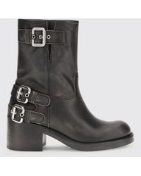 Chloé - Chlo&Eacute Dakota Used Leather Ankle Boots - Lyst