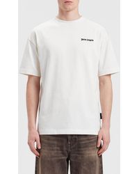 Palm Angels - Cotton Crew Neck T-Shirt With Contrast Logo - Lyst