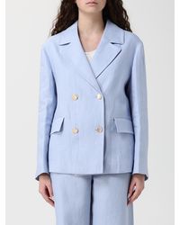 Max Mara - Linen Double-Breasted Blazer - Lyst